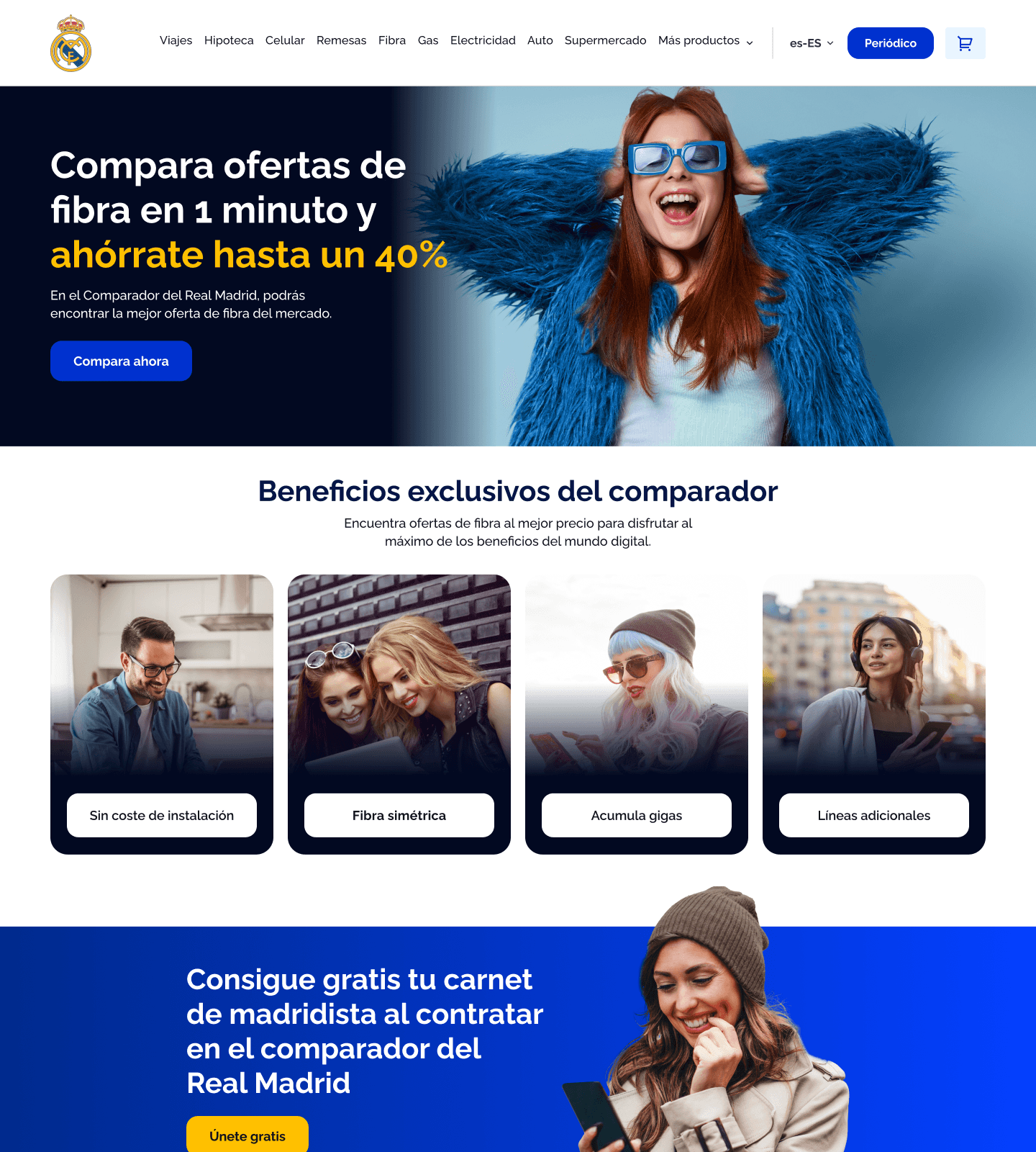 El Comparador de Fibra del Real Madrid