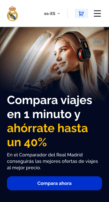 El Comparador de viajes del Real Madrid